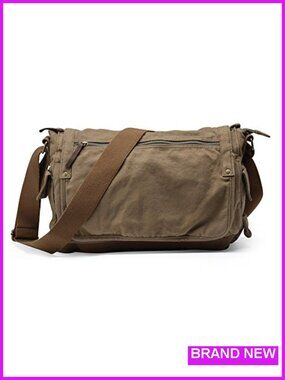 Vintage Canvas Messenger Bag Crossbody Satchel Laptop Work Bag